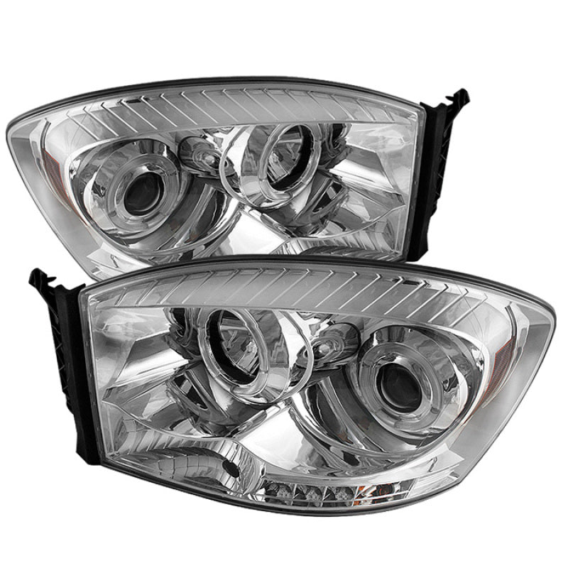 Spyder Dodge Ram 1500 06-08/Ram 2500 06-09 Projector Headlights LED Halo LED Chrm PRO-YD-DR06-HL-C - 0