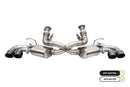 Corsa 2020-25 Corvette C8 3in Valved Cat-Back 4.5in Blk Quad Tips - Fits Factory Perf Exhaust w/ AFM-1