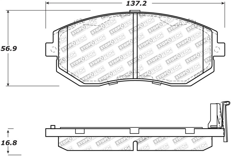 StopTech Performance 13 Scion FR-S / 13 Subaru BRZ Front Brake Pads - 0