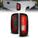 ANZO 15-21 GMC Canyon Full LED Taillights w/ Red Lightbar Black Housing/Clear Lens-1