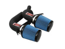 Injen 08-09 535i E60 3.0L L6 Twin intake & AMSOIL Filters Wrinkle Black Short Ram Intake-1