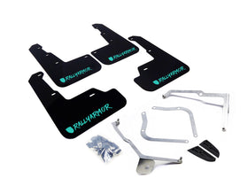 Rally Armor 15-21 Subaru WRX/STI Black UR Mud Flap w/Teal Altered Font Logo - 0