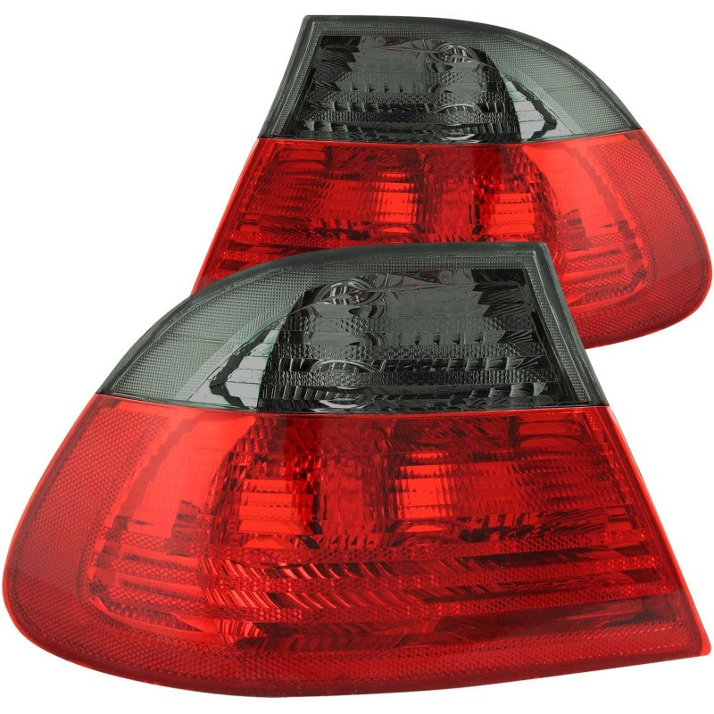 ANZO 2000-2003 BMW 3 Series E46 Taillights Red/Smoke - Outer - 0