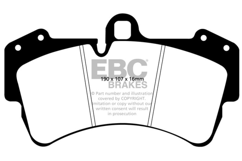 EBC 11-15 Audi Q7 3.0 Supercharged Extra Duty Front Brake Pads - 0