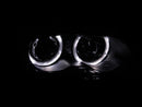 ANZO 1999-2001 BMW 3 Series E46 Projector Headlights w/ Halo Black-7