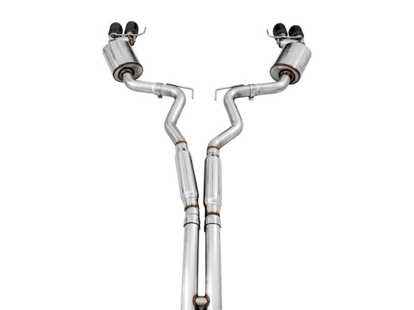 AWE Tuning 2018+ Ford Mustang GT (S550) Cat-Back Exhaust - Touring Edition (Quad Diamond Black Tips)