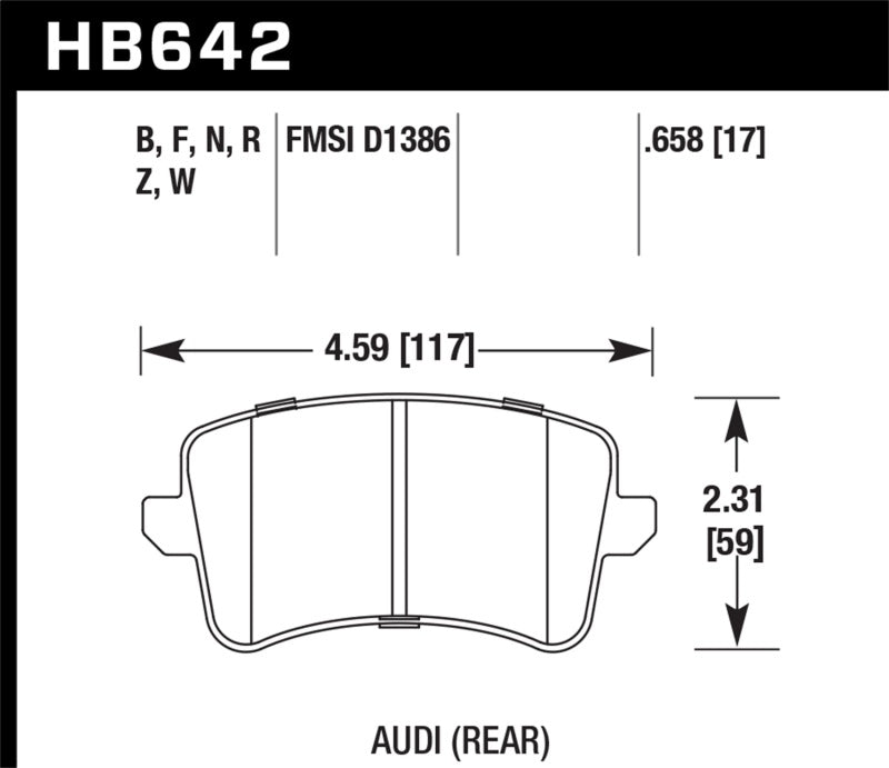 Hawk 09-10 Audi A4/A4 Quattro/A5 Quattro/Q5/S5 / 10 S4 HPS Street Rear Brake Pads - 0