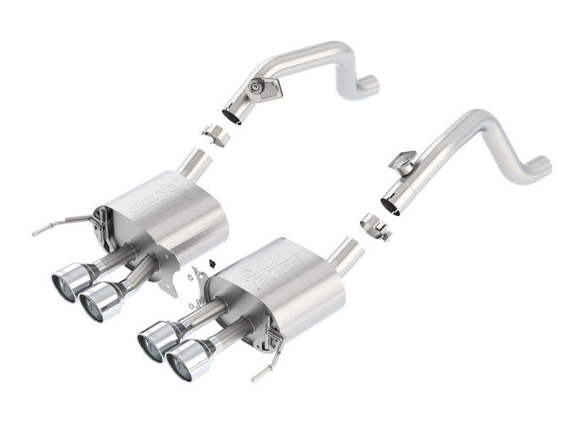 Borla 14-15 Chevy Corvette C7 w/o AFM w/o NPP Atak Rear Section Exhaust Quad Rd RL Tips - 0