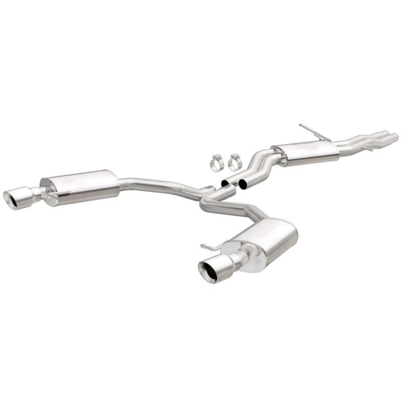 MagnaFlow Sys C/B 12-15 Audi A6 / A7 3.0L V6 SS 2.5in Dual Split Rear Ext 4in Tips - 0