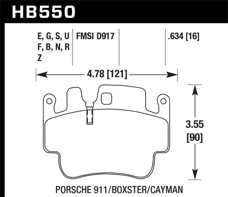 Hawk Porsche Front HP+ Brake Pads - 0