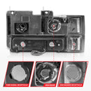 ANZO 88-98 Chevrolet C1500 Crystal Headlights w/Light Bar Chrome Housing w/ Signal Side Markers 8Pcs-5