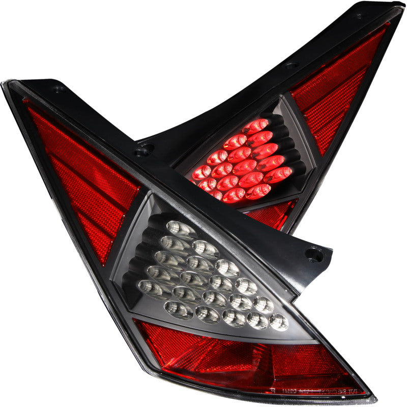 ANZO 2003-2005 Nissan 350Z LED Taillights Black - 0