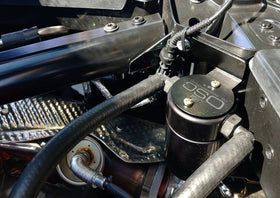 J&L 20-23 Chevrolet Corvette 6.2L LT2 Targa Top Passenger Side Oil Separator 3.0 - Black Anodize - 0