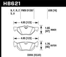 Hawk 08-11 BMW 128i / 10 BMW 323i / 07-11 BMW 328i / 07-11 BMW 328XI HPS Street Rear Brake Pads-5