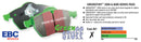 EBC 15+ Ford F150 2.7 Twin Turbo (2WD) Electric PB Greenstuff Rear Brake Pads-6