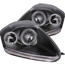 ANZO 2000-2005 Mitsubishi Eclipse Projector Headlights w/ Halo Black-3