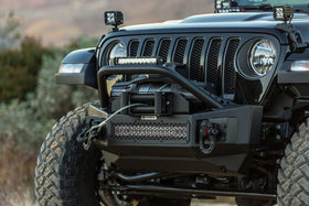 Go Rhino 07-20 Jeep Wrangler JL/JLU/JK/JKU/Gladiator JT Rockline Front Stubby Bumper w/ Overrider - 0