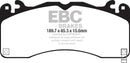 EBC 15+ Ford Mustang 5.0 Performance Pkg Yellowstuff Front Brake Pads-4