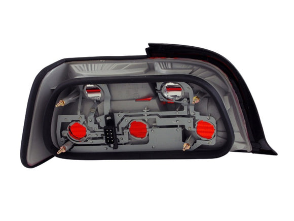 ANZO 1992-1998 BMW 3 Series E36 Coupe/Convertible Taillights Red/Smoke