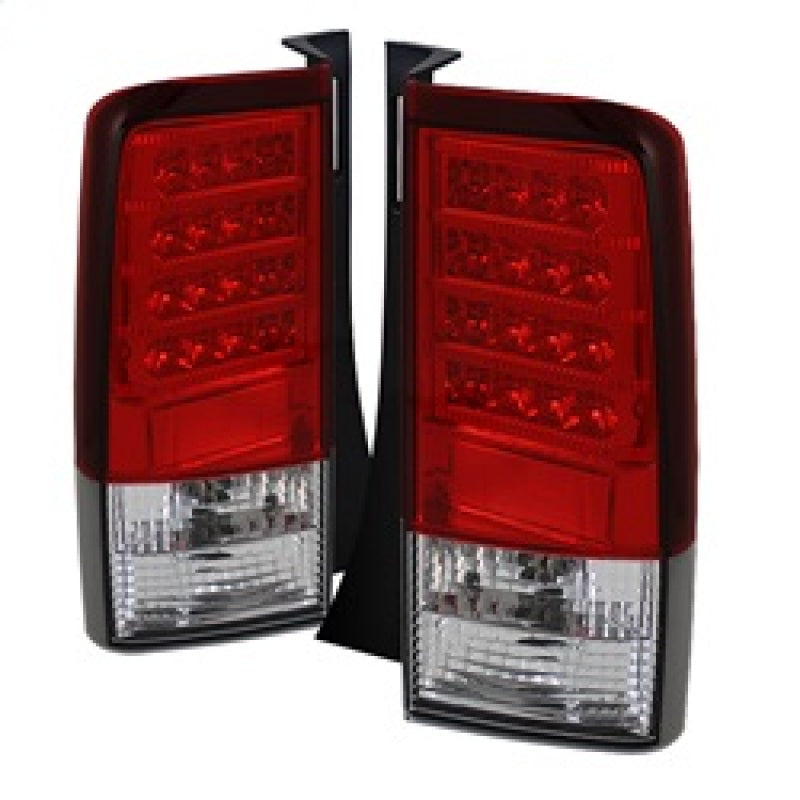 Spyder Scion XB 03-07 Version 2 LED Tail Lights Red Clear ALT-YD-TSXB03-LED-V2-RC - 0