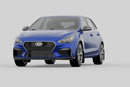 Rally Armor 19-21 Hyundai Elantra GT N Line/i30 Black UR Mud Flap w/Performance Blue Logo-5