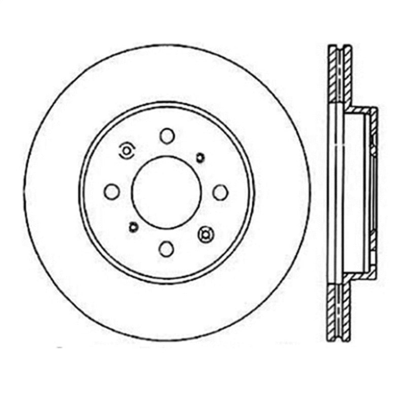 StopTech Power Slot 90-01 Integra (exc. Type R) /90-05 Civic EX/94-95 Civic SI wABS/99-03 Civic SI/ - 0