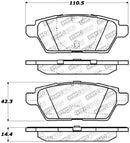 StopTech Performance 06-07 Mazdaspeed 6 Rear Brake Pads-8