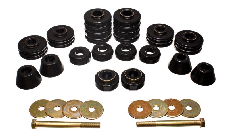 Energy Suspension Black Body Cab Mount Set for 73-80 GM C/K-10/20/30 C/K1500/2500/3500 - 0