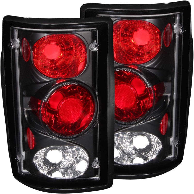 ANZO 2000-2005 Ford Excursion Taillights Black - 0