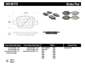 StopTech Performance 05-08 Scion tC/ 01-05 Celica GT/ 00-05 Celica GT-S Front Brake Pads - 0