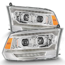 AlphaRex 09-18 Dodge Ram 2500 LUXX LED Proj Headlights Plank Style Chrm w/Activ Light/Seq Signal/DRL-6