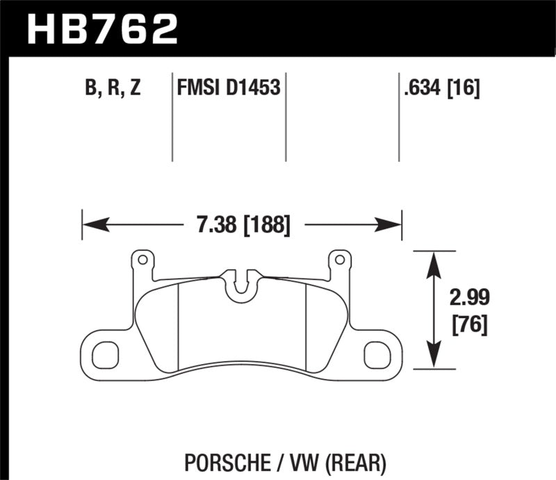 Hawk 2015 Porsche Cayenne HPS 5.0 Rear Brake Pads - 0