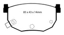 EBC 99-01 Hyundai Elantra 2.0 Redstuff Rear Brake Pads-6