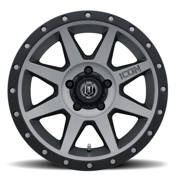 ICON Rebound 17x8.5 5x5.5 0mm Offset 4.75in BS 77.9mm Bore Titanium Wheel