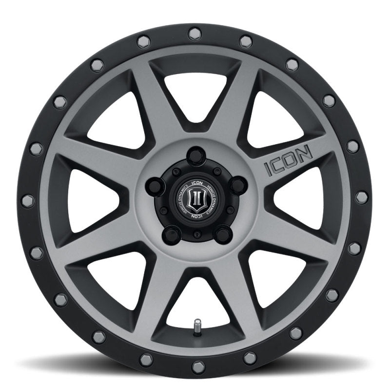 ICON Rebound 17x8.5 5x5.5 0mm Offset 4.75in BS 77.9mm Bore Titanium Wheel - 0