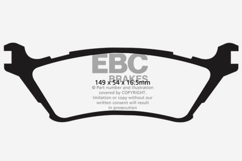 EBC 15+ Ford F150 2.7 Twin Turbo (2WD) Extra Duty Rear Brake Pads - 0