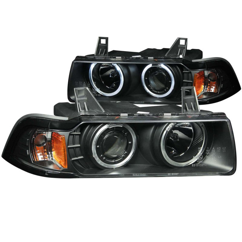 ANZO 1992-1998 BMW 3 Series E36 Projector Headlights w/ Halo Black (CCFL) G2 - 0