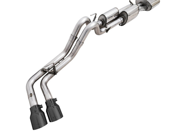 AWE Tuning 16-22 Toyota Tacoma 0FG Cat-Back Exhaust w/ BashGuard - Dual Diamond Black Tips