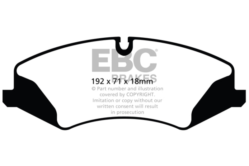 EBC 14+ Land Rover LR4 3.0 Supercharged Extra Duty Front Brake Pads - 0