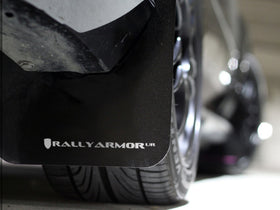 Rally Armor 12-16 Subaru Impreza 4D/5D Black UR Mud Flap w/White Logo - 0