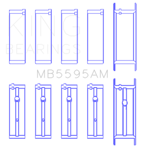 King Engine Bearings Nissan KA-24E Main Bearing Set - Size STD - 0
