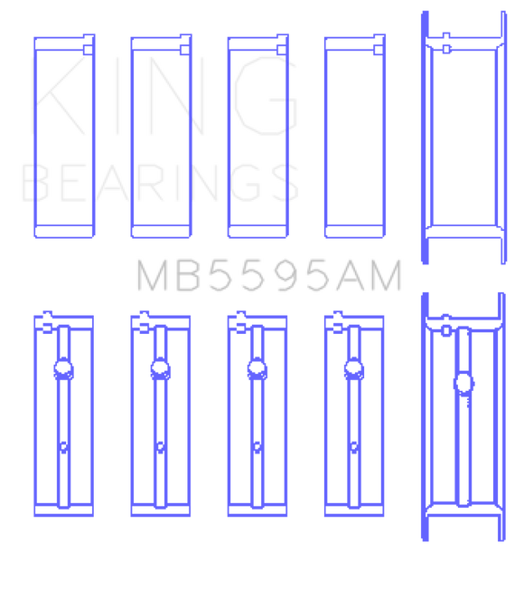 King Engine Bearings Nissan KA-24E Main Bearing Set - Size STD