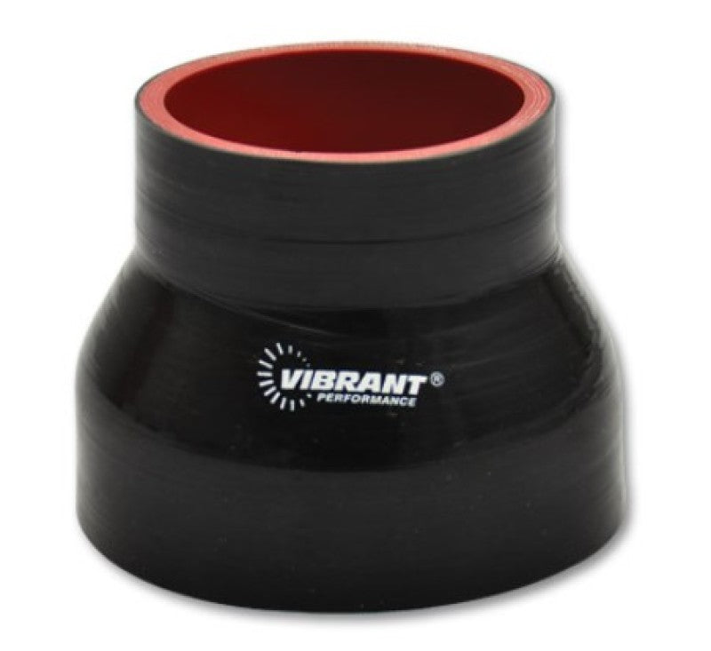 Vibrant 4 Ply Reducer Couper 3.5in ID x 3.75in ID x 3.0in Long - Black - 0