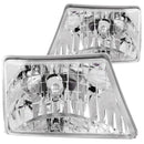 ANZO 1998-2000 Ford Ranger Crystal Headlights Chrome-2