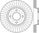 StopTech 2014 Ford Fiesta Right Front Disc Slotted Brake Rotor-1