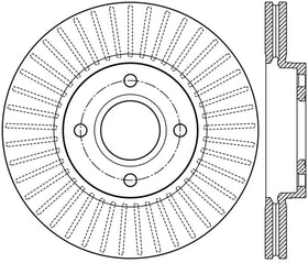 StopTech 2014 Ford Fiesta Right Front Disc Slotted Brake Rotor
