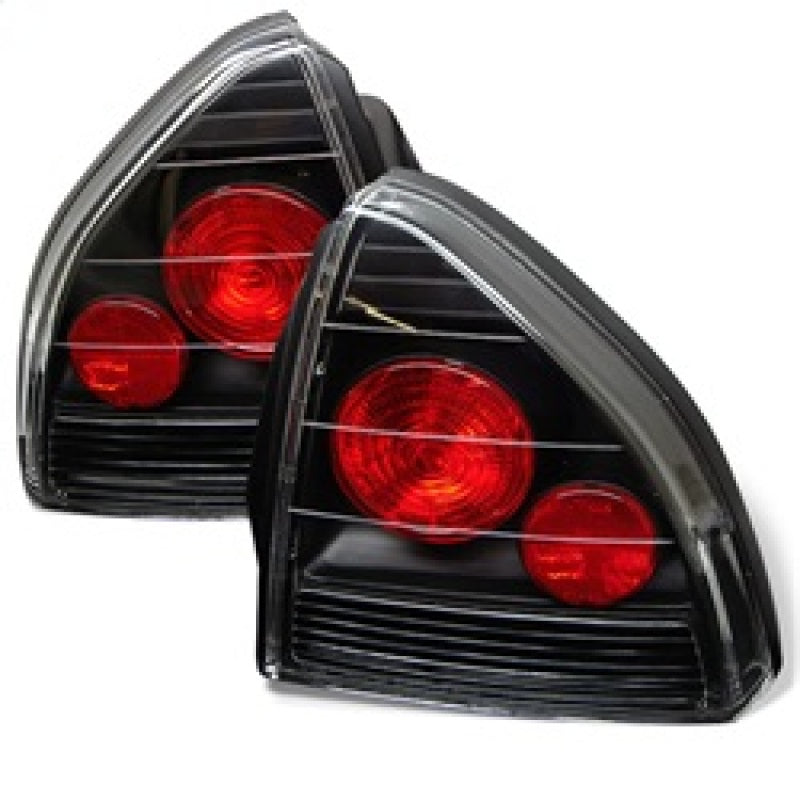 Spyder Honda Prelude 92-96 Euro Style Tail Lights Black ALT-YD-HP92-BK - 0