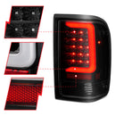 ANZO 1993-1997 Ford  Ranger LED Tail Lights w/ Light Bar Black Housing Smoked Lens-6