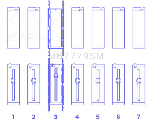 King Engine Bearings BMW B58B30A Main Bearing Set
