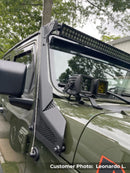 Go Rhino 18-20 Jeep Wrangler JL/JLU/Gladiator JT Light Mount - Two 3in Cubes-6